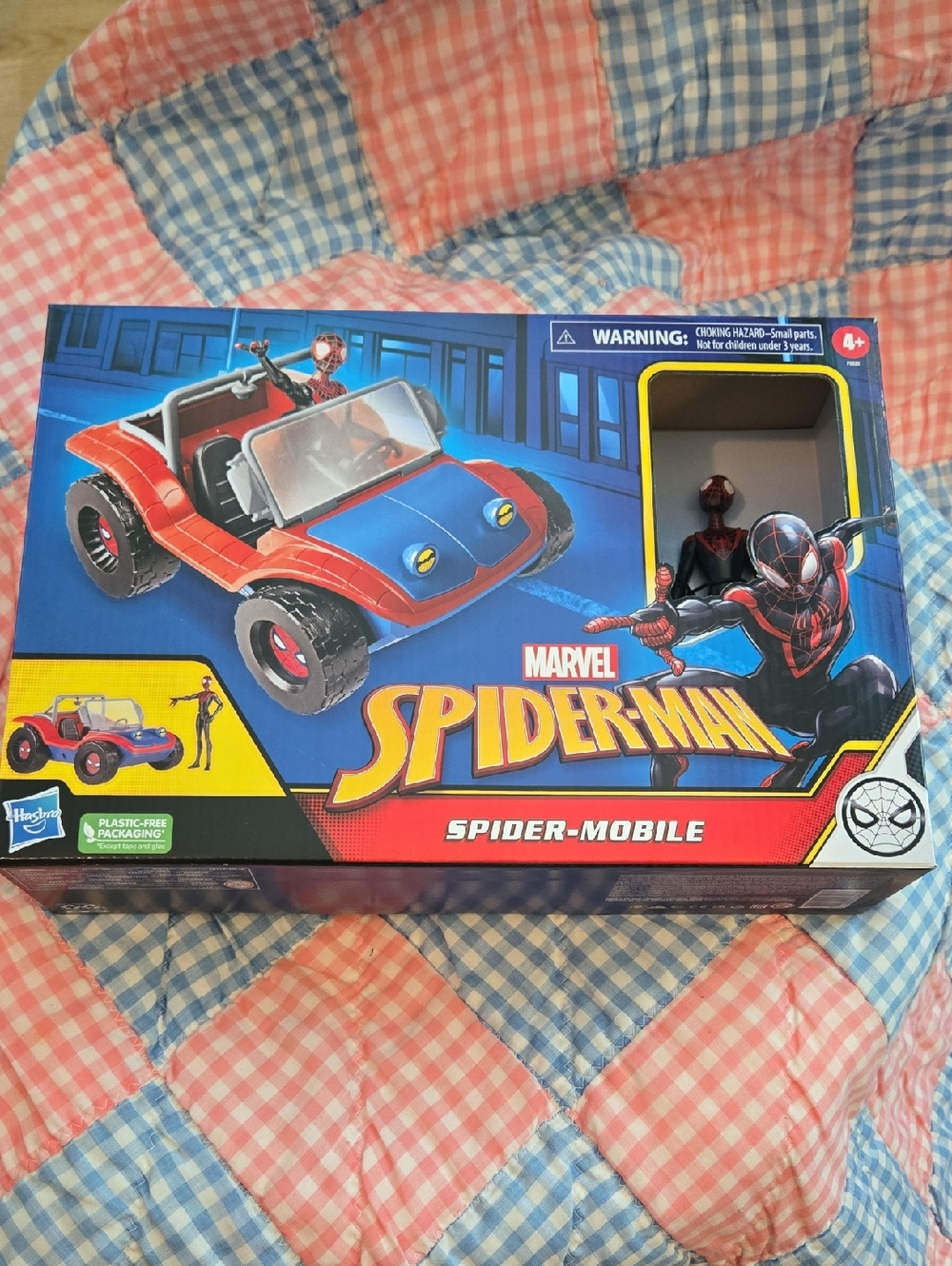 Marvel Spider-Man Spider-Mobile Toy Vehicle - Red & Blue New!